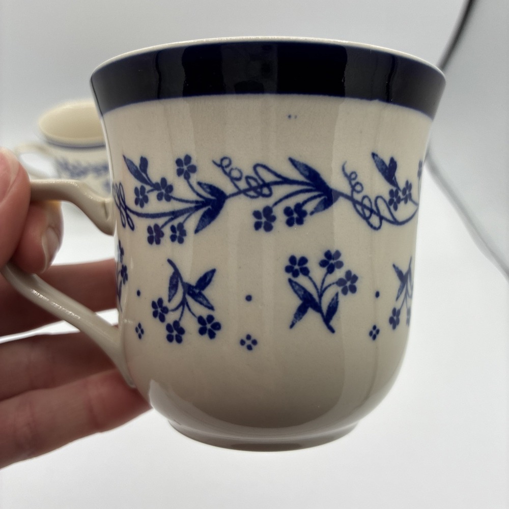 Provence 260 Bouquet Blue Set Of 4 Coffee Tea Cups Made In Japan